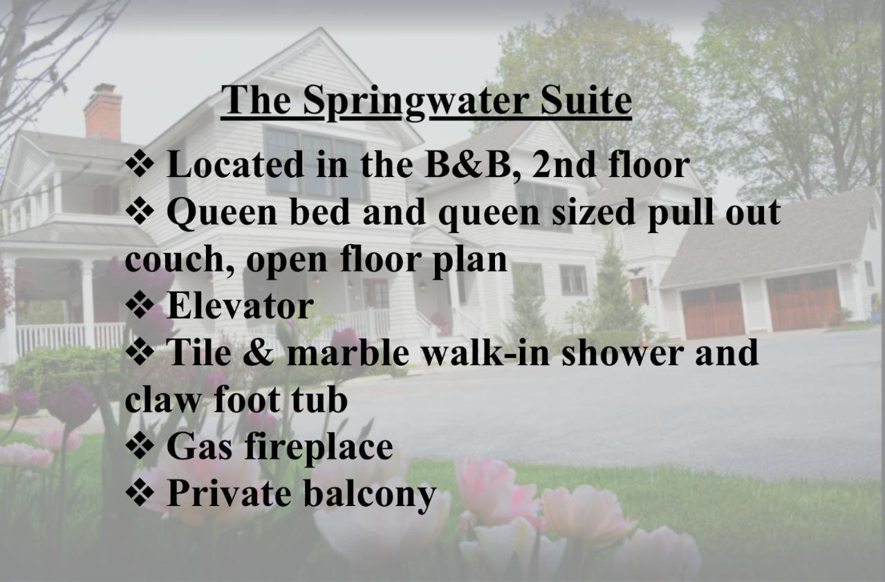 The Springwater Bed And Breakfast Saratoga Springs Bagian luar foto